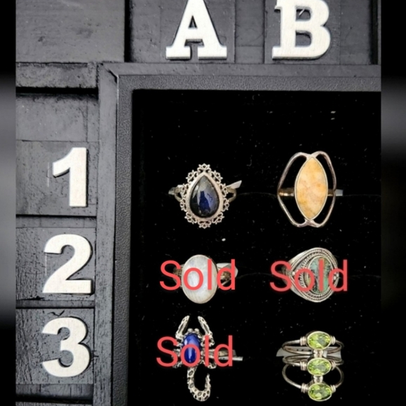 NEW Size 7.5 Genuine Sterling Silver Rings - Picture 3 of 8